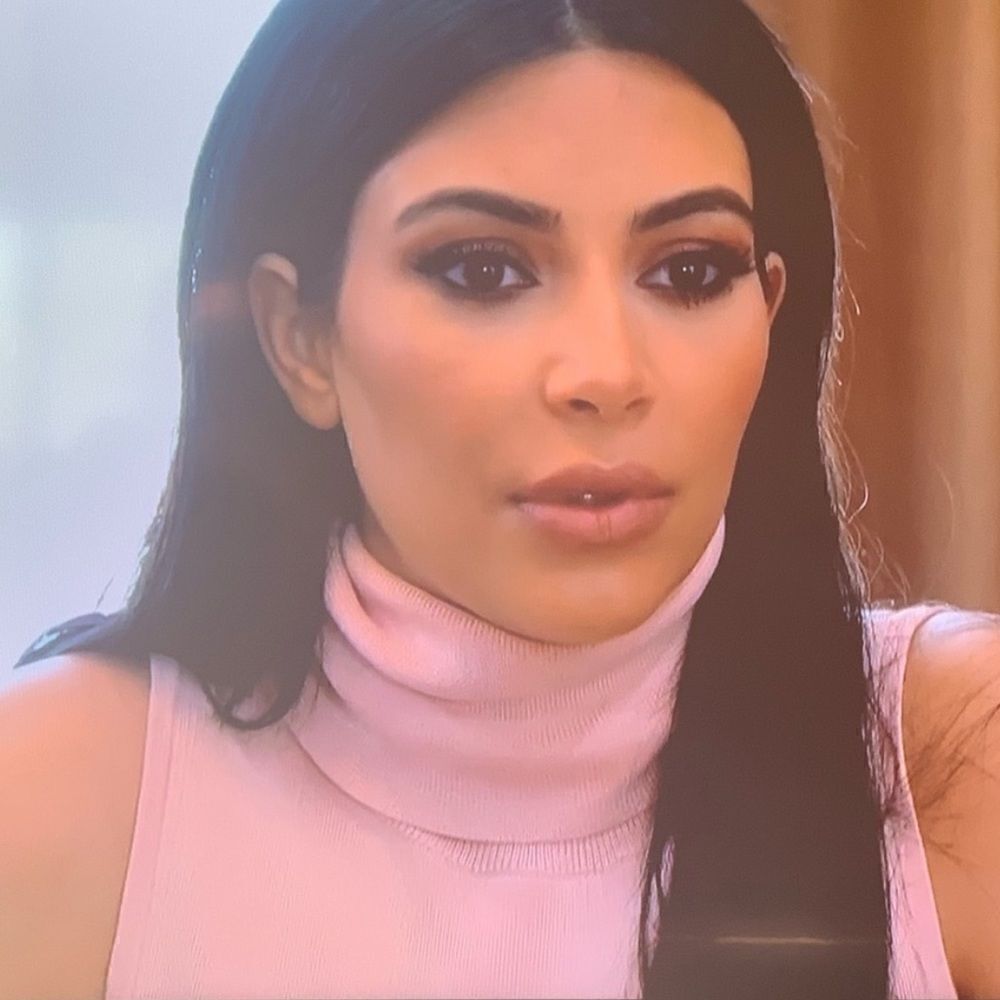 Pink turtleneck tank